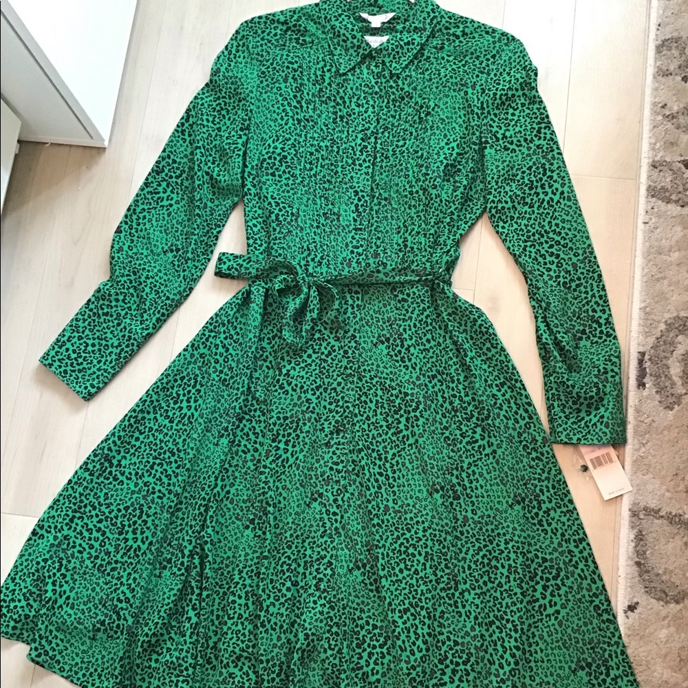 Nanette sheer shirt dress, size 6